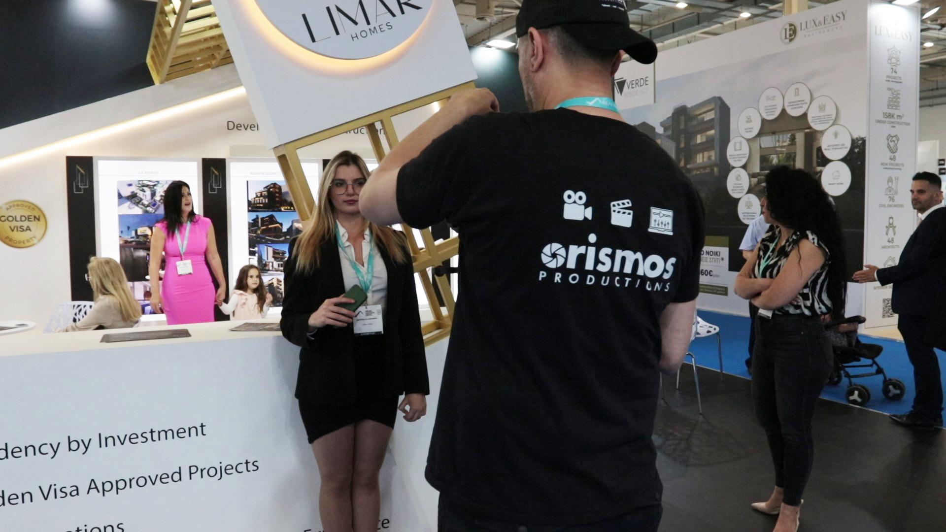 Γύρισμα σε booth στην Real Estate Expo