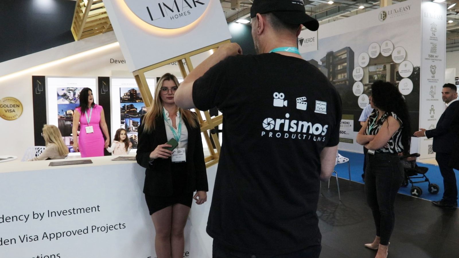 Γύρισμα σε booth στην Real Estate Expo